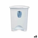 Papirkurv med pedal Hvid Plastik 10 L (8 enheder) #1