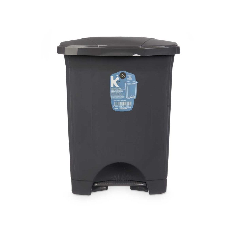 Papirkurv med pedal Antracit Plastik 10 L (8 enheder) #9