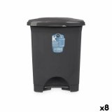 Papirkurv med pedal Antracit Plastik 10 L (8 enheder) #1
