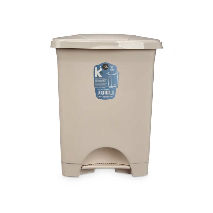 Papirkurv med pedal Beige Plastik 10 L (8 enheder) #9