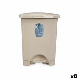 Papirkurv med pedal Beige Plastik 10 L (8 enheder) #1
