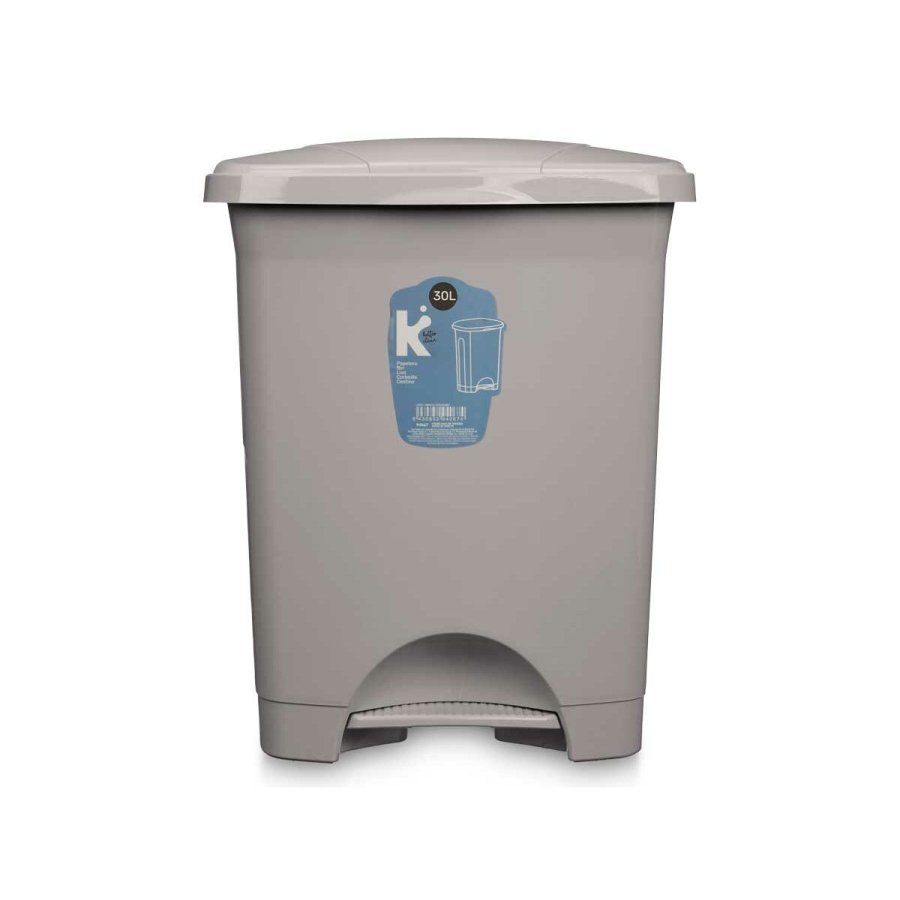 Papirkurv med pedal Gr Plastik 30 L (4 enheder) #9