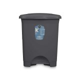 Papirkurv med pedal Antracit Plastik 30 L (4 enheder) #5