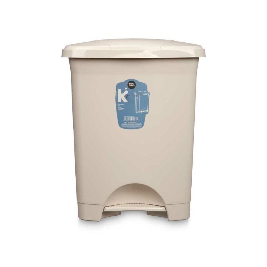 Papirkurv med pedal Beige Plastik 30 L (4 enheder) #9