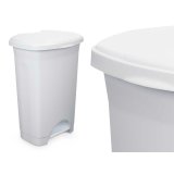 Papirkurv med pedal Hvid Plastik 50 L (3 enheder) #5
