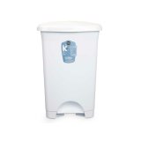 Papirkurv med pedal Hvid Plastik 50 L (3 enheder) #9