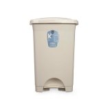 Papirkurv med pedal Beige Plastik 50 L (3 enheder) #9