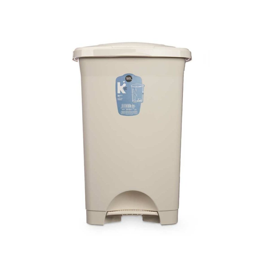 Papirkurv med pedal Beige Plastik 50 L (3 enheder) #9