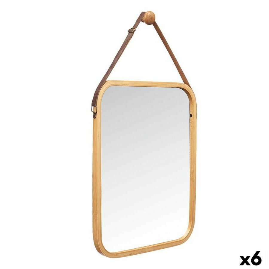 Visee ogledalo B6605 Natur Rektangulr 34 x 41,5 x 1,5 cm (6 enheder) #1
