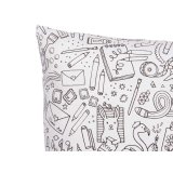 Pude Pincello PILLOW Hvid Sort 43 x 13 x 43 cm Til maling (6 enheder) #3