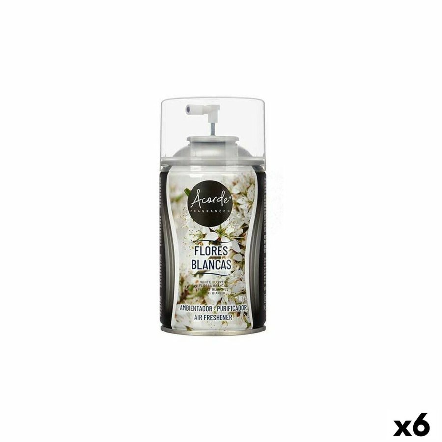 Luftfrisker Refills Acorde 58463 Hvide Blomstret 250 ml Spray (6 enheder) #1