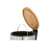 Papirkurv med pedal Berilo B0353S-3L Brun Slvfarvet Bambus Rustfrit stl 3 L (6 enheder) #13