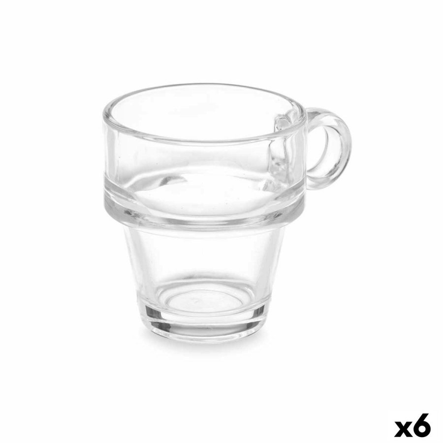 Dele kaffekopst Vivalto Z908-4/BHA6 Gennemsigtig Glas 90 ml (6 enheder) #1
