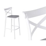 Taburet PC-175B Hvid Gr polypropylen Spanskrr 41 x 103 x 52,5 cm (4 enheder) #5