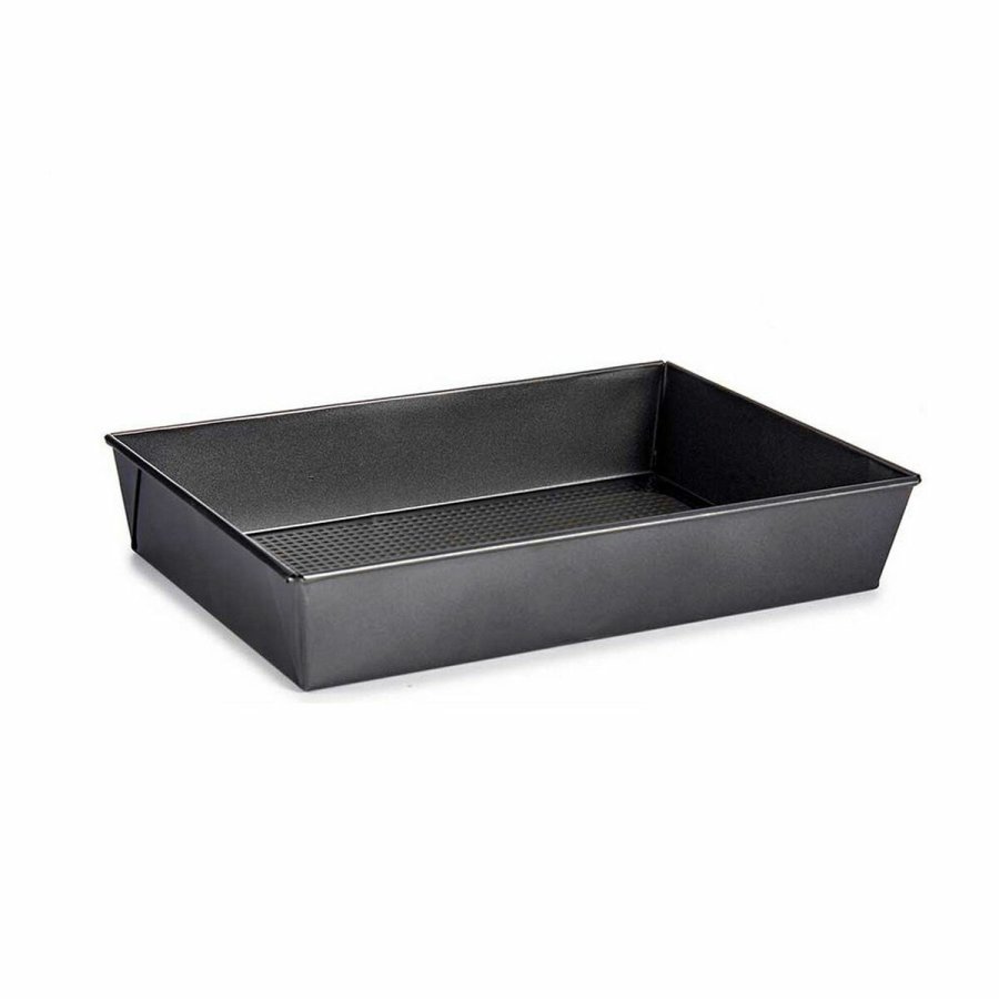 Rektangulr Form Kinvara CK31470 Mrkegr Metal Kulstofstl 24 x 6,5 x 36,5 cm (12 enheder) #2
