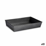 Rektangulr Form Kinvara CK31470 Mrkegr Metal Kulstofstl 24 x 6,5 x 36,5 cm (12 enheder) #1