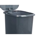 Papirkurv med pedal ABK-142 Antracit Plastik 25 L (6 enheder) #17
