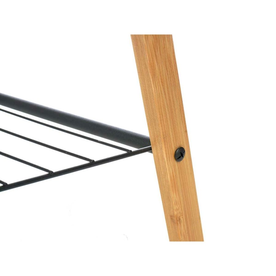 Fritstende hndkldestativ Kipit B7816 Sort Metal Bambus 60 x 90 x 37 cm 4 enheder #13