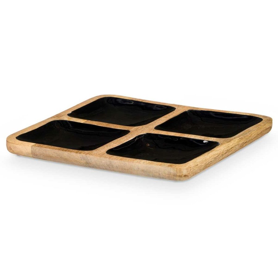 Bakke med Rum MALI-991 B Sort 31 x 3 x 31 cm (6 enheder) #2