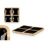 Bakke med Rum MALI-991 B Sort 31 x 3 x 31 cm (6 enheder) #3