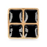Bakke med Rum MALI-991 B Sort 31 x 3 x 31 cm (6 enheder) #4