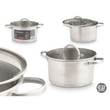 Gryde Med Glasl�g Kinvara S�lvfarvet 3,8 L 29 x 12 x 22 cm 29 x 16 x 22 cm Induktion (6 enheder) #3