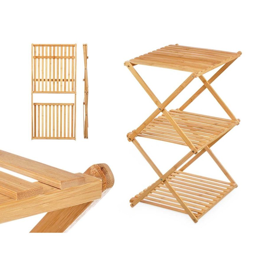 Hylder CH68220-5 Natur Bambus 40 x 62 x 33,5 cm (4 enheder) #3