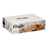 Te- og kaffekop Vivalto ZLQ02/BHA6 Gennemsigtig Glas 199 ml (6 enheder) #4