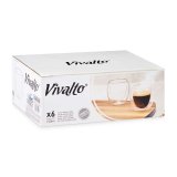 Vandglas Vivalto OCT-DG2319 Gennemsigtig Borosilikatglas 100 ml (6 enheder) #4