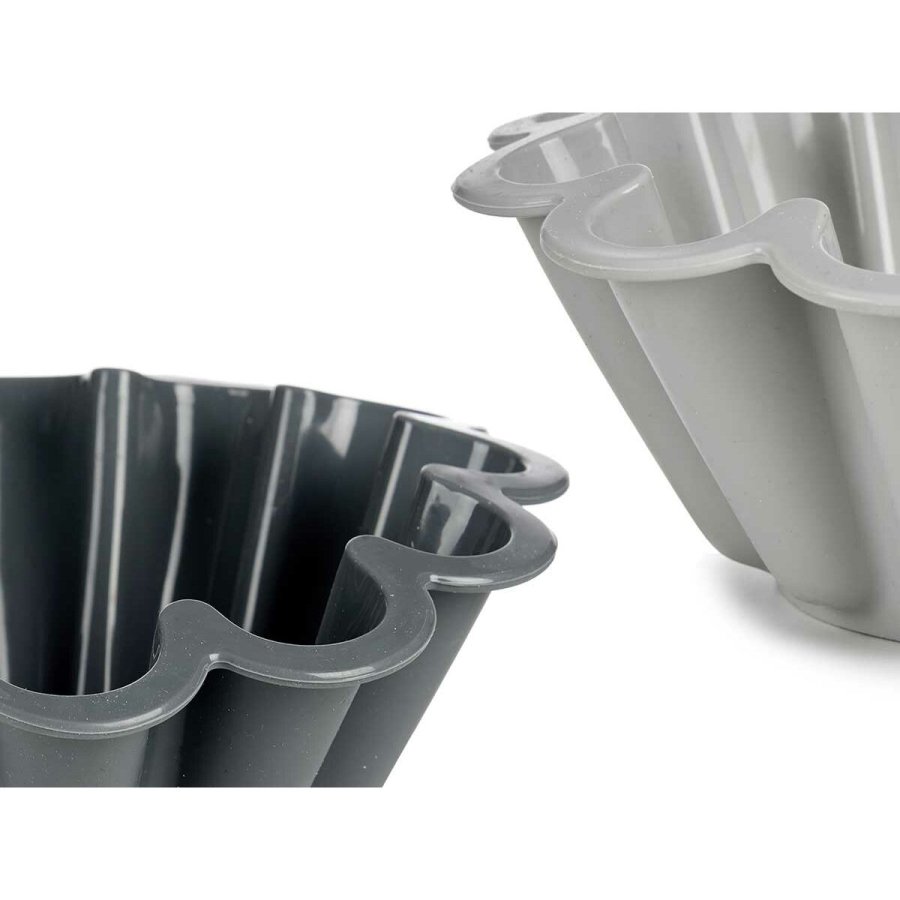 Bageform til bagvrk Kinvara HH477 Lysegr Mrkegr Silikone 1,5 L 24,5 x 10 x 24,5 cm (6 enheder) #5