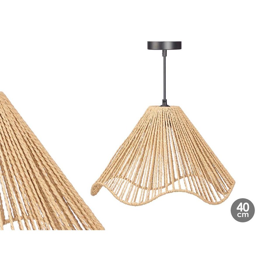 Loftslampe Gift Decor 23B545C 23B545C Sort Natur Metal Papir Plastik 40 W 40 x 25 x 40 cm (4 enheder) #2