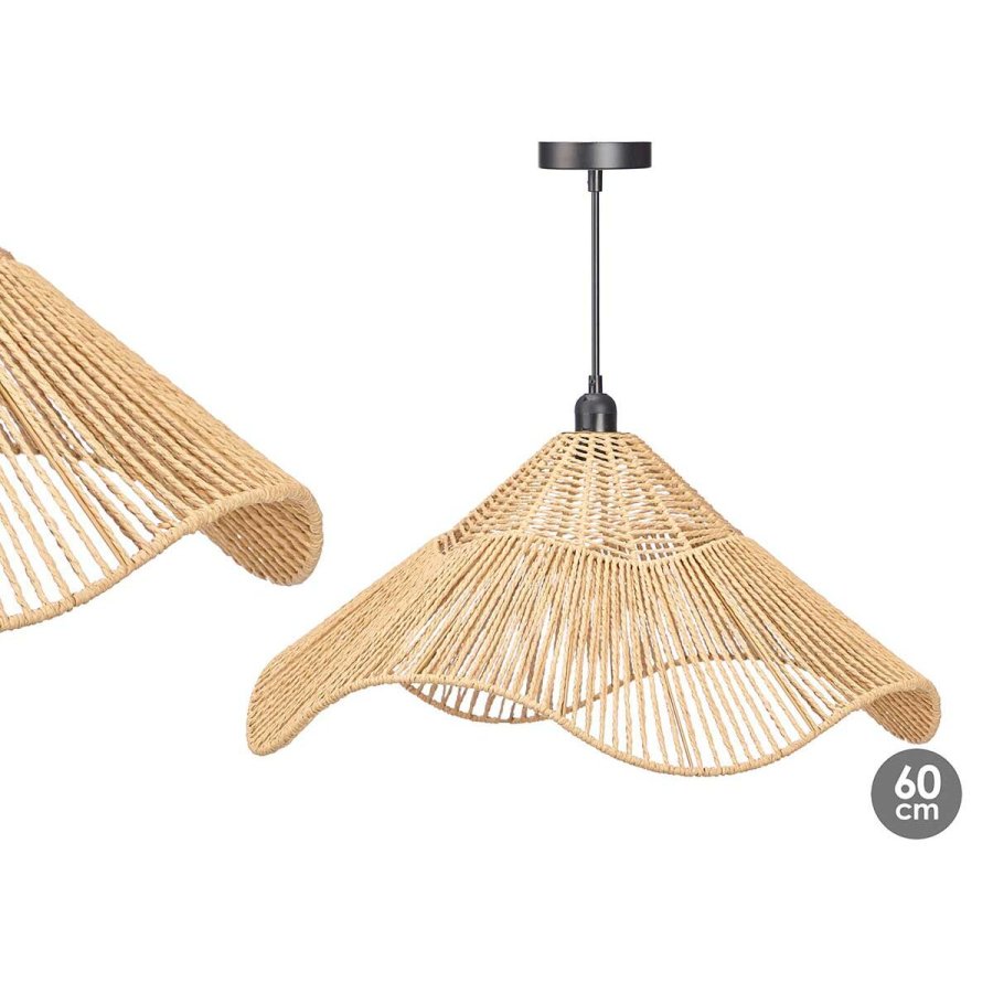 Loftslampe Gift Decor 23B546 23B546 Sort Natur Metal Papir 40 W 59 x 27 x 59 cm (4 enheder) #2