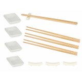 Sushi-st Kinvara 1249SJ4111 Hvid Bambus Porceln (12 Dele) (6 enheder) #3