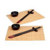 Sushi-st Kinvara SJ4702 Sort Natur Bambus Jedilni servis (8 Dele) (6 enheder) #3