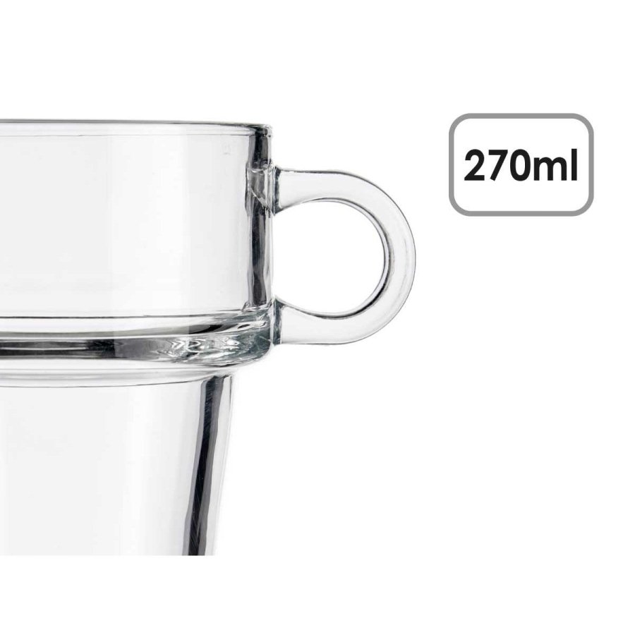 Te- og kaffekop Vivalto Z908-9/BHA6 Gennemsigtig Glas 270 ml (6 enheder) #9