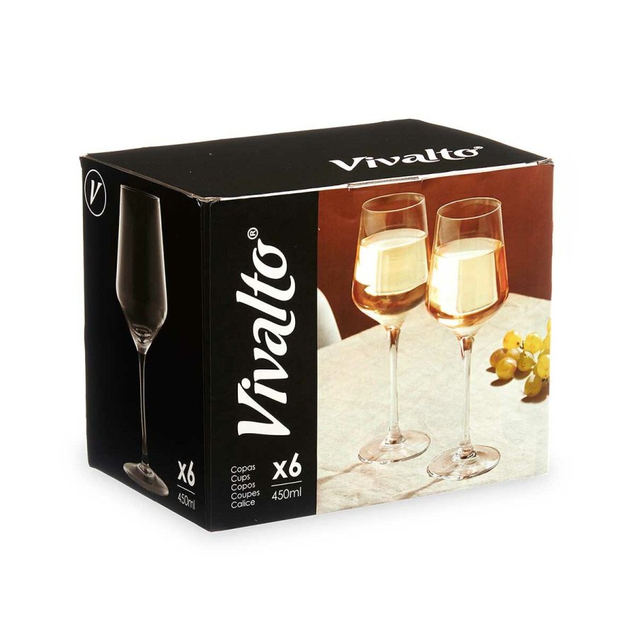 Vinglas Vivalto REJ6345/BHZ6 Gennemsigtig Glas 450 ml (6 enheder) #7