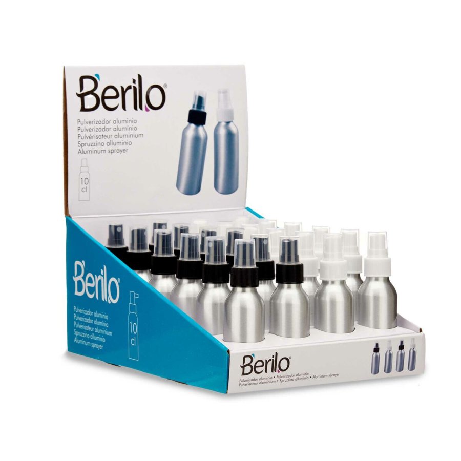 Sprayflaske Berilo CH9979-2 Hvid Sort Gennemsigtig Slvfarvet Aluminium polypropylen 100 ml (24 enheder) #5