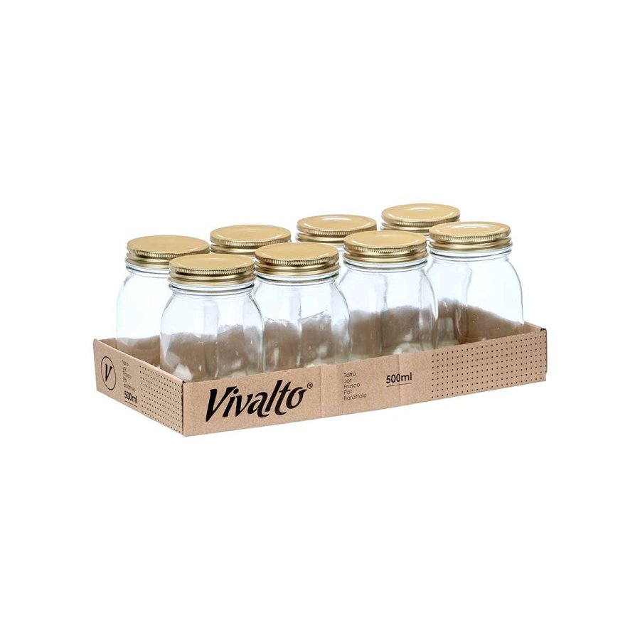 Beholder Vivalto CWDH03-8PK Gennemsigtig Gylden 500 ml (8 enheder) #7