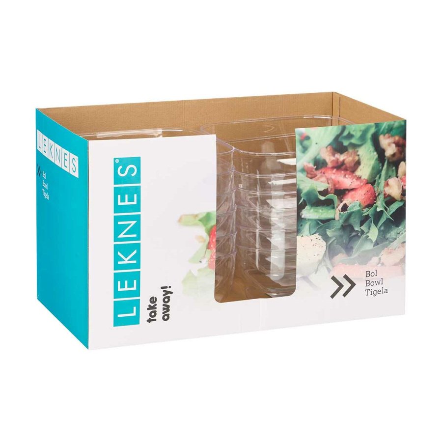 plade Leknes CK80688-1 Gennemsigtig Plastik 5 L 25,5 x 12,3 x 25,5 cm (12 enheder) #7