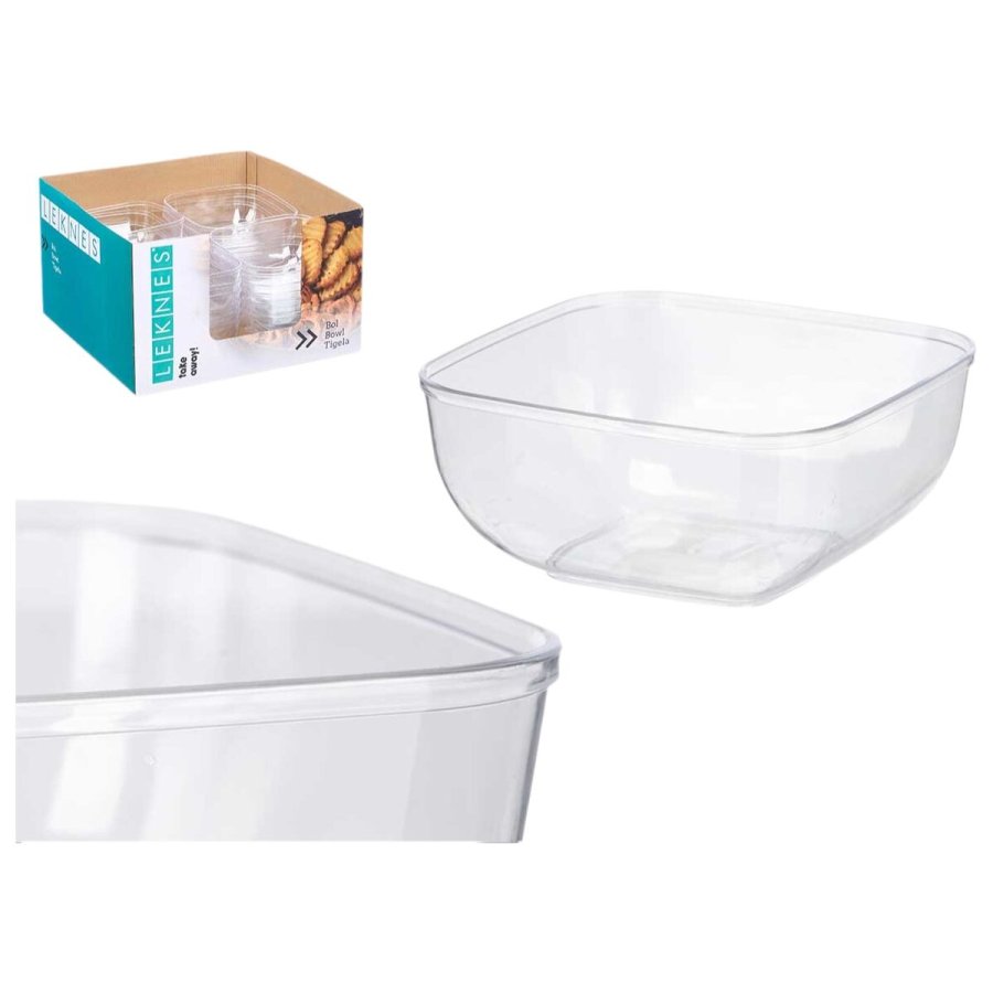 Sklst Leknes CK80688 Gennemsigtig Plastik 800 ml 15,3 x 7 x 15,3 cm (24 enheder) #3