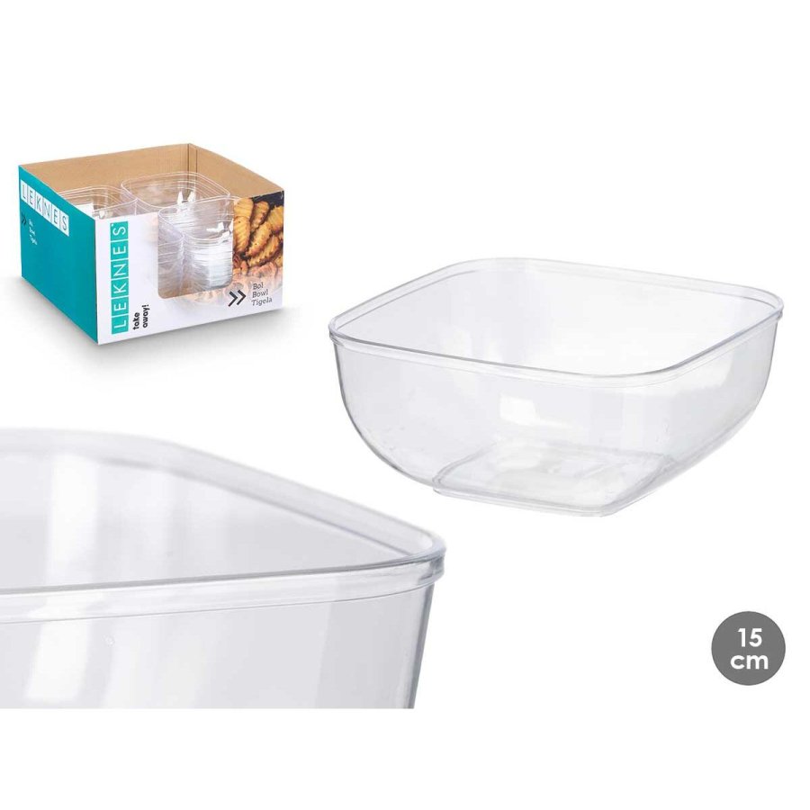 Sklst Leknes CK80688 Gennemsigtig Plastik 800 ml 15,3 x 7 x 15,3 cm (24 enheder) #5