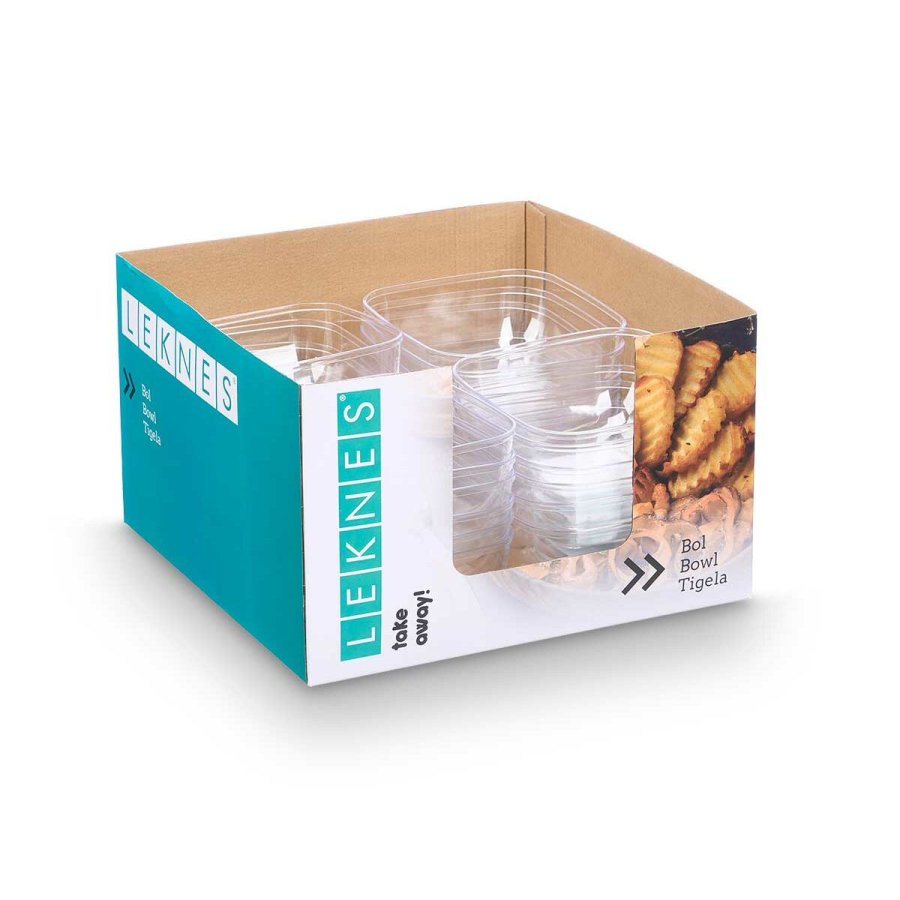 Sklst Leknes CK80688 Gennemsigtig Plastik 800 ml 15,3 x 7 x 15,3 cm (24 enheder) #7