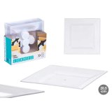 plade Leknes CK80668-2-T Gennemsigtig polystyren Plastik 20,3 x 1,5 x 20,3 cm (24 enheder) #5
