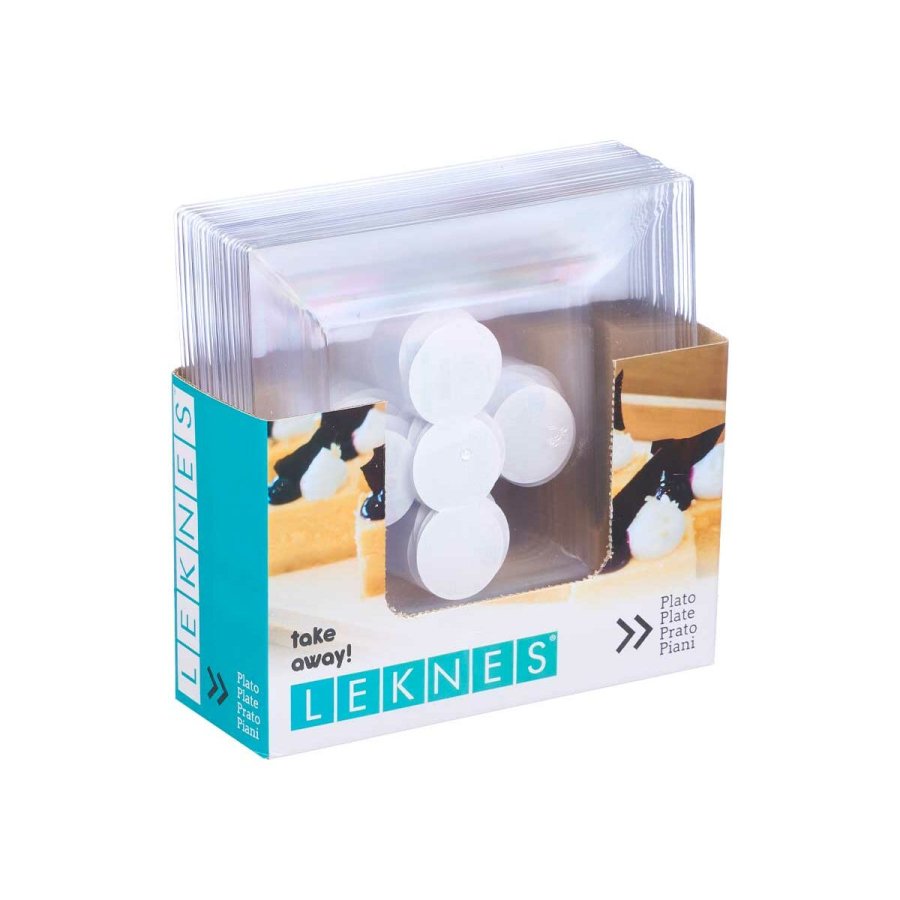 plade Leknes CK80668-2-T Gennemsigtig polystyren Plastik 20,3 x 1,5 x 20,3 cm (24 enheder) #7