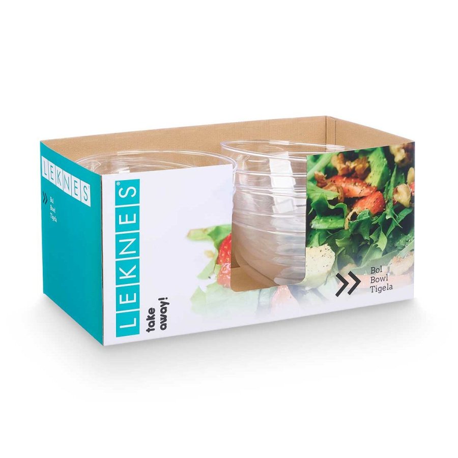 plade Leknes CK80678-1 Gennemsigtig Plastik 3,5 L 25,5 x 12,5 x 25,5 cm (12 enheder) #7