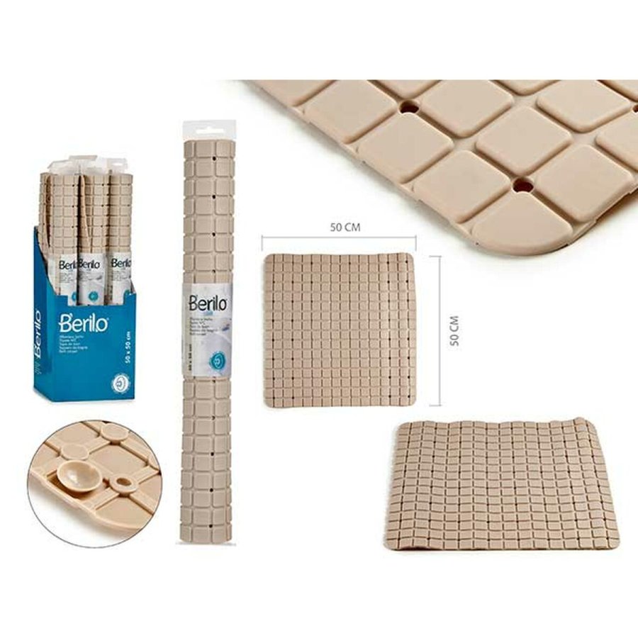 Bademtte Berilo AR1910103 Beige PVC 0,03 x 50 x 50 cm (6 enheder) #9