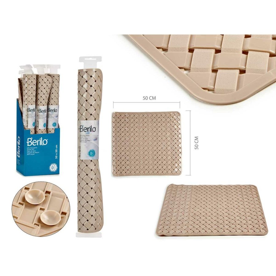 Bademtte Berilo AR1910106 Beige PVC 0,03 x 50 x 50 cm (6 enheder) #9