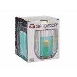 Lyseholder Gift Decor Bl Slvfarvet Metal Glas 15 x 17 x 15 cm (8 enheder) #4