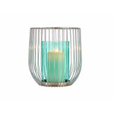 Lyseholder Gift Decor Bl Slvfarvet Metal Glas 15 x 17 x 15 cm (8 enheder) #5