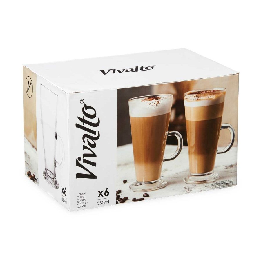 Vinglas Vivalto CAFE LATTE Gennemsigtig Glas 280 ml (6 enheder) #4